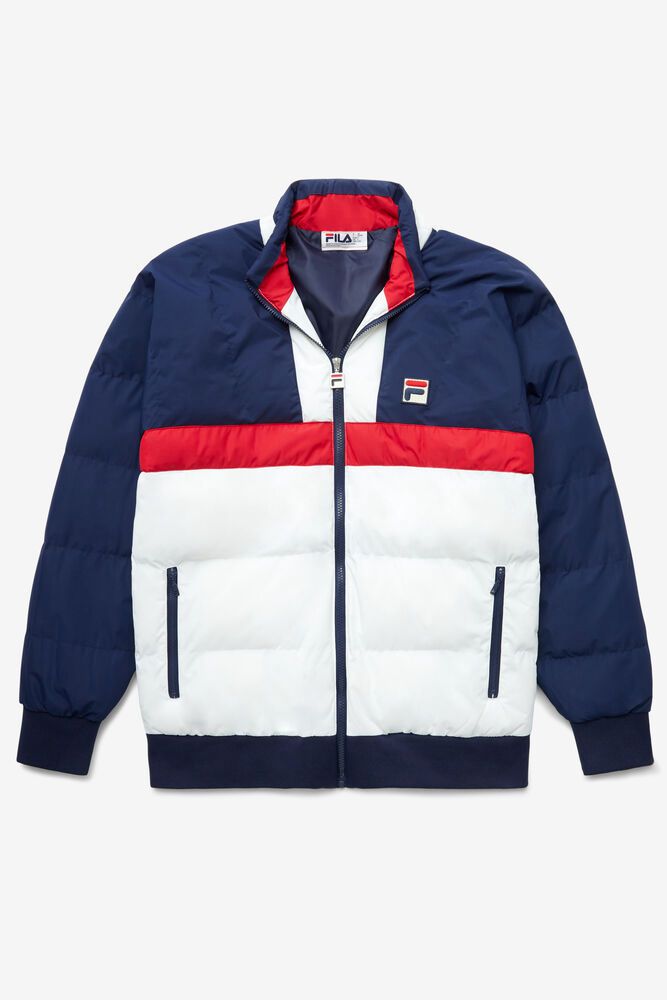 Fila Fausto Ski Navy/Red/White Jacket Mens - NZ 02843-CLJB